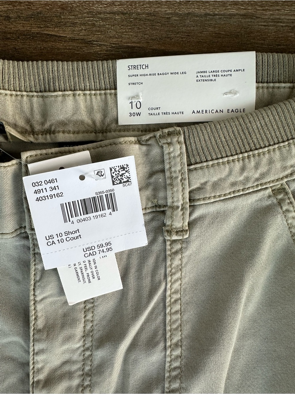 AE Dreamy Drape Stretch Cargo Super High-Waisted Baggy Wide-Leg Pant - Picture 3 of 6